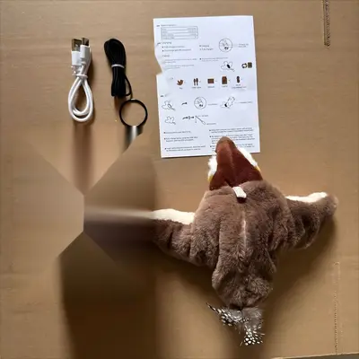Squeaky Shaking Bird Dog Toy for Small Dogs and Puppies, Washable - 7