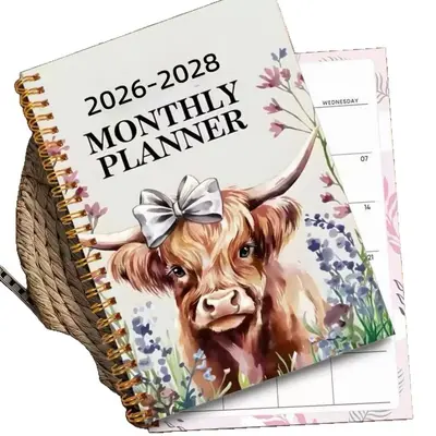 2026 Three-Year Planner Notebook A5 Spiral Bound Weekly Schedule