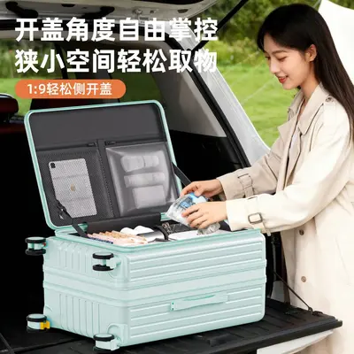 Expandable 24-Inch Front-Opening Trolley Travel Suitcase - 3