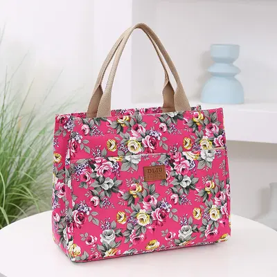 New Portable Canvas Large Bag Office Worker Tote Bag Ethnic Style Bag Large Capacity Document Bag - 10