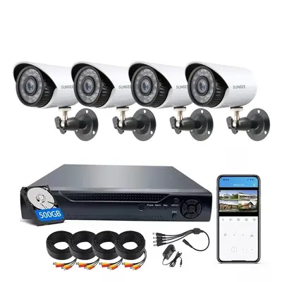 AHD CCTV security camera system 4-channel or 8-channel