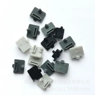 USB-C silicone dust plug, square design, waterproof