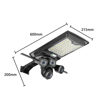 Pyramid Solar Street Light Camera, Remote Outdoor Surveillance - 7