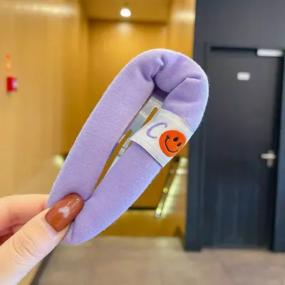 Süße lachende Gesicht große Größe Blase Schwamm BB-Haarspange Damen Gesichtsreinigung Pony-Haarspange Stirn-Haarspange Laufender Mann Haarspange Kopfbedeckung - 11