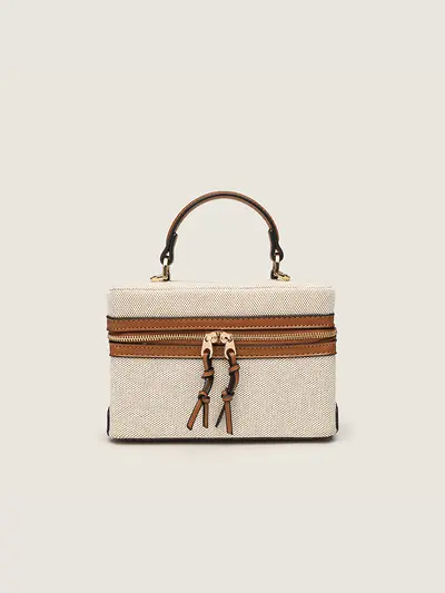 Women's Small Square Box Bag, Single-Shoulder Crossbody Bag