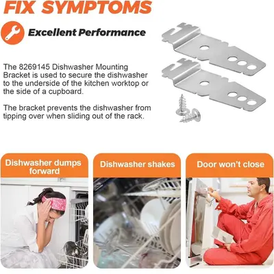 Dishwasher Bracket 8269145, 1 Set - 5