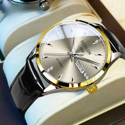 Fortilan Herrenuhr Herrenquarzuhr Markenuhr Stahlarmband Mittelschüler vollautomatische mechanische Uhr wasserdicht - 13