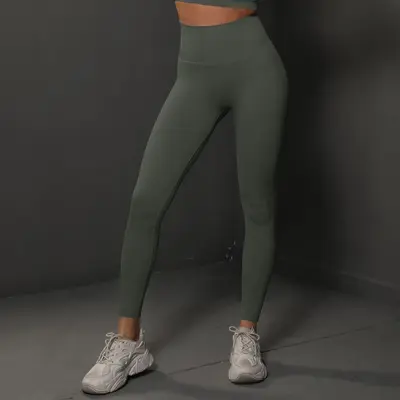 Sınır ötesi dikişsiz gülen yüksek belli sıkı yoga pantolon şeftali kalça eğitim yoga pantolon kadınlar için spor koşu fitness pantolonları
