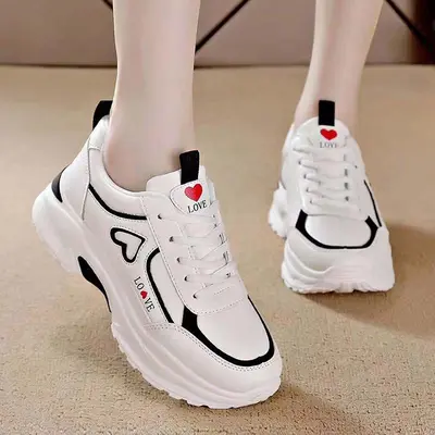 Damen-Chunky-Sneaker 2025, atmungsaktiv, Lederoptik