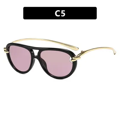 Sonnenbrille im Krötenform-Design mit doppeltem Steg - 11