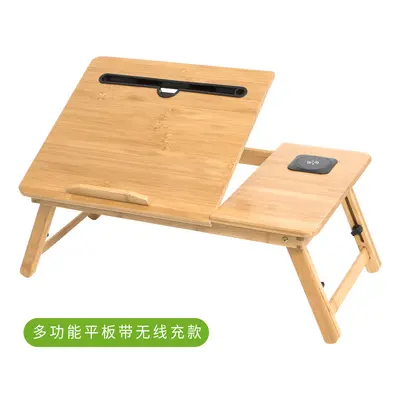 Bamboo Foldable Bed Table, Height-Adjustable Laptop Desk - 9