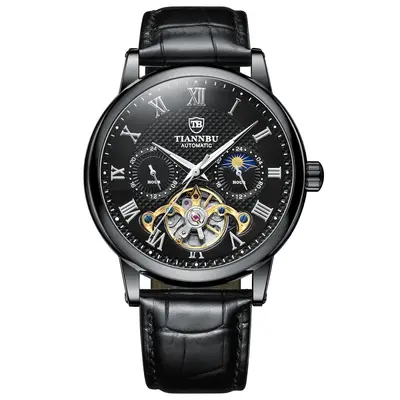 Men's Tourbillon Mechanical Watch, Fully Automatic, Waterproof, Luminous - 9