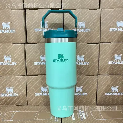 Stanley-Stil 30oz 16oz Isolierbecher aus 304 Edelstahl, mit Strohhalm und Griff - 9