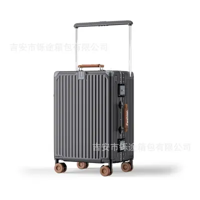 新款大容量20寸登机箱铝合金旅行箱宽拉杆箱子灌注万向轮密码箱子 - 7