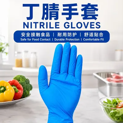 Disposable Nitrile Examination Gloves, Thickened and Waterproof