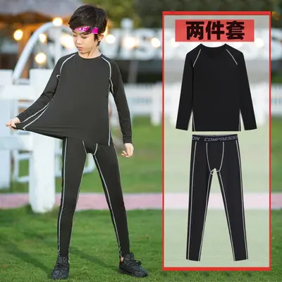 Kids Breathable Quick-Dry Long Sleeve Running Sports Set - 8