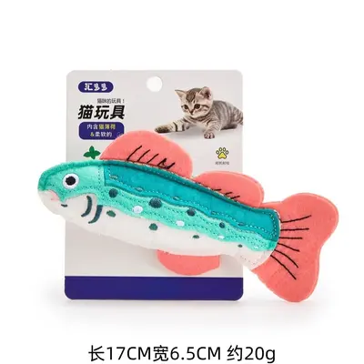 Игрушка для кошек в виде куклы с имитацией рыбы и кошачьей мятой, для чистки зубов, устойчивая к царапанью и укусам, развлекает кошку в одиночестве и снимает скуку, трансграничная игрушка для домашних животных - 7
