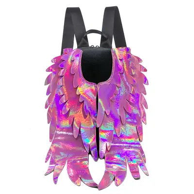 Women's Laser Wing-Design Fashion Backpack, Multi-Colour - 11
