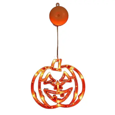 Cross-border Halloween Suction Cup Light Pumpkin Light Witch Bat Spider Ghost Festival Party Atmosphere Decoration LED Suction Cup Light