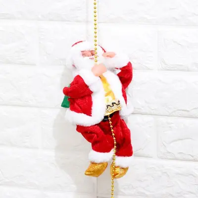Elektrikli Noel Tırmanan Boncuklar Noel Baba Evi Çocuk Oyuncağı Süsleme - 8