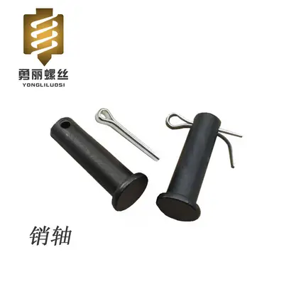 Galvanized Hole Pin Shaft with Blackened Flat Head, T-Type Locating Pin M4 M5 M6 M8