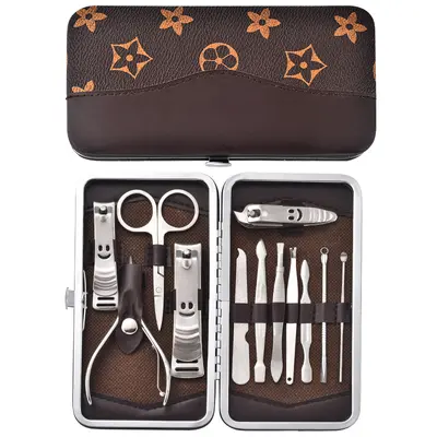 Set aus 12 Edelstahl-Nagelscheren, komplettes Maniküre- und Pediküre-Werkzeugset, Beauty-Set mit Nagelscheren und Nagelschereset - 9