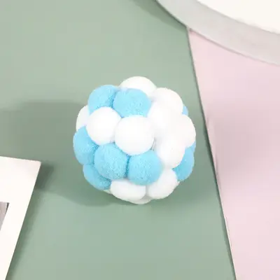 Katzenspielzeug Ball mit Glöckchen, elastischer Ball mit Geräusch - 9