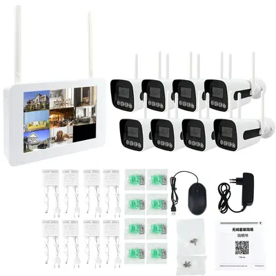 8-Kanal 1080P Wireless-Überwachungssystem mit Monitor, Nachtsicht, wasserdicht - 7