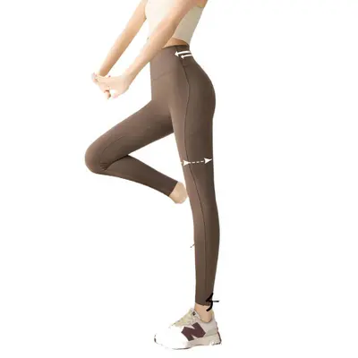 Cep detaylı yoga pantolonu, buz ipek, yaz ince model - 5