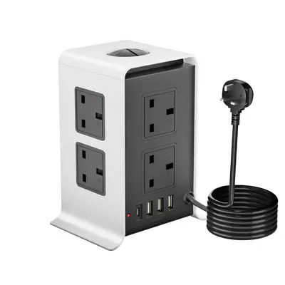 Sınır ötesi gözenekli hızlı şarj dikey soketi, kule yıldırımdan korunma ve alev geciktirici USB şeridi, yüksek görünümlü İngiliz standardı akıllı soket - 7