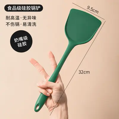 Toptan ev tipi yapışmaz silikon Çin spatulası yüksek sıcaklığa dayanıklı spatula seti kevgir kaşık seti mutfak eşyaları beş parçalı set - 7