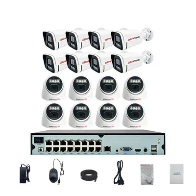 POE security camera 16-set 8 megapixel 4K high resolution night vision recording indoor home monitor camera - 7