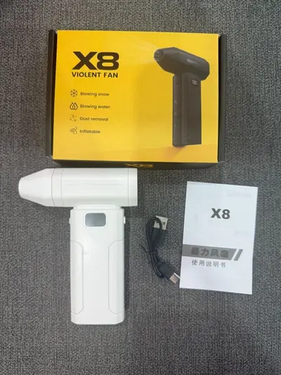 跨境新款X8暴力风扇高速风扇雪车载吹尘便捷式涡轮无线吹风机迷你 - 12