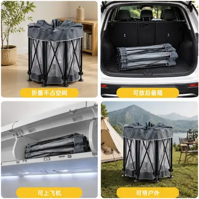 Foldable Baby Play Yard with Crawling Mat, No Installation, for Small Apartments