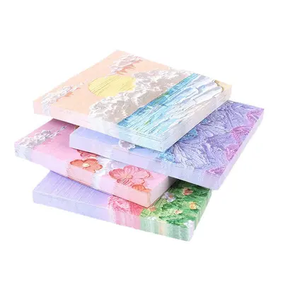 Oil Painting Style Sticky Notes for Students, Office Memo Strips - 6