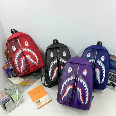 Unisex Daily Backpack with Graffiti Print for High School Students - 4