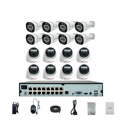 POE security camera 16-set 8 megapixel 4K high resolution night vision recording indoor home monitor camera - 8