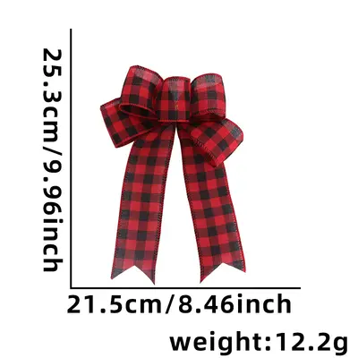 Christmas Small Bow Necklace, DIY Accessory, Linen Material - 9