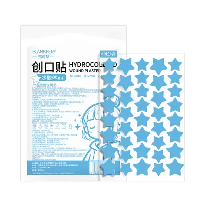Hydrocolloid Acne Patch, Colorful Star Design, Medical Grade - 4