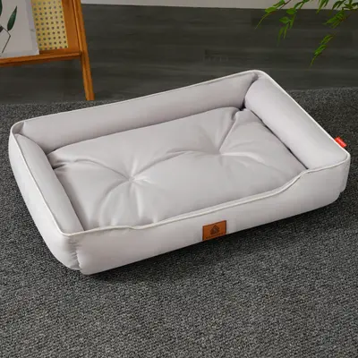 Square Dog Bed with Cooling Mat, Bite-Resistant for Medium and Large Dogs - 11
