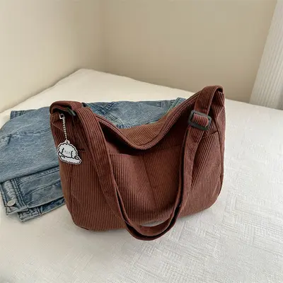 Large Capacity Women's Single Shoulder Crossbody Bag, Minimalist Korean Style - 12