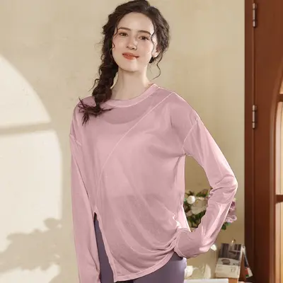 Damen-Yoga-Set Langarm Pilates Zweiteiler - 9