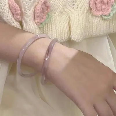 Chinesischer Glaspanzer für Frauen, cool und elegant, luxuriöses Gefühl, Klingel-Armband, feiner runder Stab, verschönert die Haut, Handaccessoire, Qixi-Festivalgeschenk. - 8