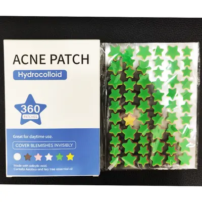 Hydrocolloid Pimple Patches, 360 Pcs, Invisible Star, Heart and Round - 9