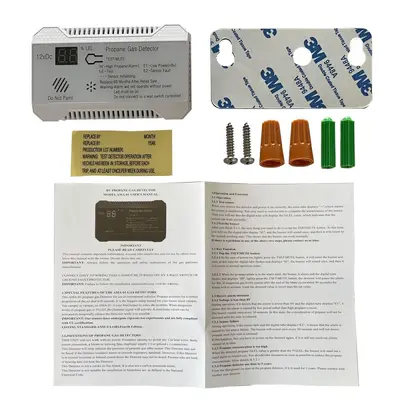 RV Propane Gas Detector, 85dB Loud Alarm, Certified Sensor - 4