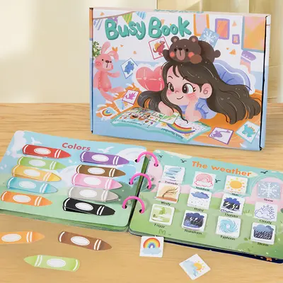 Montessori Quiet Sticker Book for Kids, Early Learning and Letters