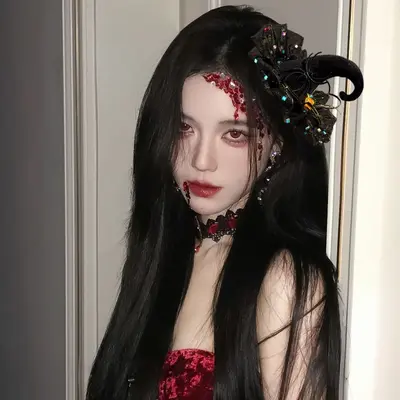 Halloween Pumpkin Hair Clip with Witch Hat - 7