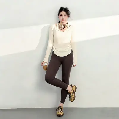 Große Größen Damen-Sportanzug Langarm Pilates - 10