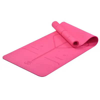TPE kaymaz yoga matı, kalınlaştırılmış çift katmanlı, taşınabilir - 13