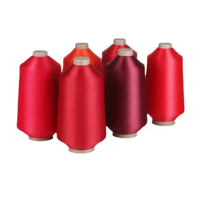 Nylon-Hochelastikgarn 70D/100D farbiges Nylon-Overlock-Elastikgarn, GRS-zertifiziertes recyceltes Nähgarn, Jacquard-Zwirn